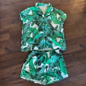 Tropical matching pajama pj set